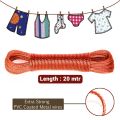 20 Meters Wet Cloth Laundry Rope Pvc Coated Metal Cloth Drying Wire, Hanging line household wall mounted portable best fold down retractable indoor outdoor clothesline rope. 