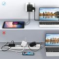 USB Socket, 3 Sockets with 3 USB Ports, 6-in-1 Socket Adapter. 