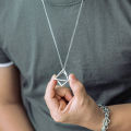 Korean Style Geometric Triangle Hip Hop Necklace Trendy Men's Cool Disco Simple Quadrangle Pendant Ornaments Female Wholesale. 