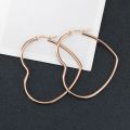 30mm-60mm Heart Earrings For Women Stainless Steel Exaggerate Big Hoop Earring Gold Color Hip Hop Rock Korea Fashion Jewelry. 
