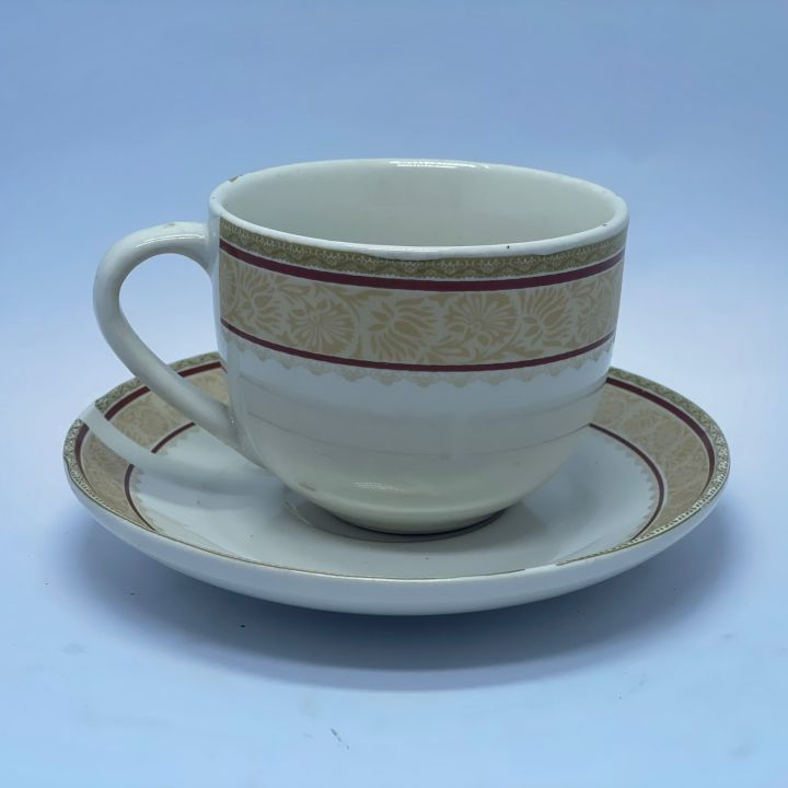 CUP AND SAUCER SET OF 6PIECES BONE CUP SAUCER