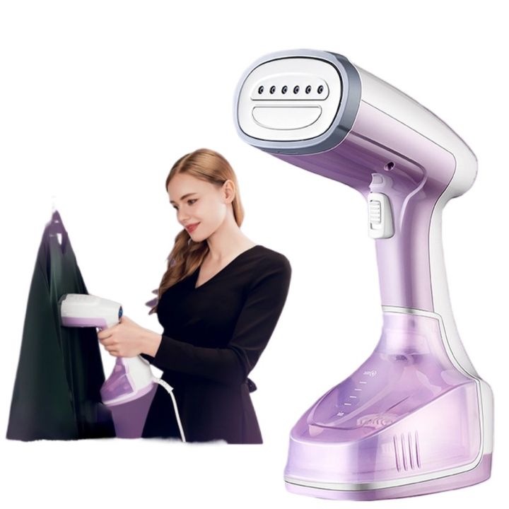 New Garment Handheld Iron Steamer 1500Watts Water Steam Iron For Clothes Portable Mini Garment Steamer 1500W Powerful Electric Handheld Vertical Steam Iron Clothes For Travel (PINK)
