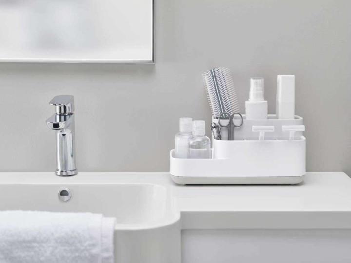Bathroom Easy-Store Caddy- White/Grey