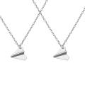 2X Fashion One Direction Paper Airplane Necklace (Silver Color). 