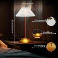 Rechargeable LED Table Lamp | Portable Metal Desk & Bedside Light | Touch Sensor with 3 Color Modes & Brightness Levels | Modern Home & Dining Room Lamp. 