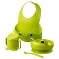 Ikea MATA 4-Piece Eating Set Green color for baby. 