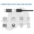 4Pcs USB C to Mini USB 2.0 Adapter Type C Female to Mini USB Male Convert Adapter for MP3 Players Dash Cam,Black. 