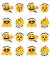 Smilee Faces - Pack of 16 Stickers - stickers for mobile - Stickers - for laptop  - Journal Stickers. 