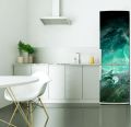 Green Aurora Pattern Refrigerator hua gu Cross-Border Supply DIY Refrigerator AliExpress Supply. 