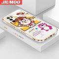 JIUMOO For OPPO A16 OPPO A16s Case Cartoon Cute Toy Story Side Design Luxury Plating Phone Case Square Edge Pattern Liquid Silicone Casing Full Cover Camera Soft Protection Cases. 