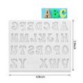Mini Alphabet Letters Resin Molds, Silicone Clearly Small Epoxy Resin Casting Mold for DIY Making Jewelry Pendant, Earring, Keychain, Bracelet, Clay Fondant, Sugar Cake Craft. 