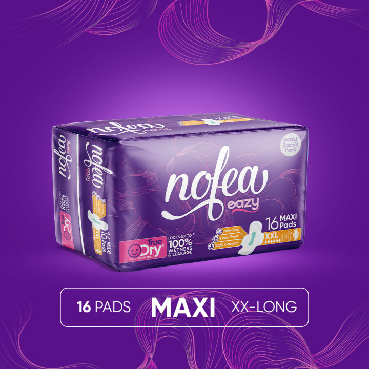 NoFea%20Eazy%20Napkin/Sanitary%20Pad%20Maxi%20XXL%2016%20Pack%20-%20Image%203