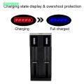 XY USB Port Dual Slot Universal Battery Charger For 3.7V 18650 26650 14500. 