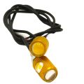 2 Pcs Mini LED indicators | Universal Motorbike Fancy Design LED Small Light accessories for number plates Screw, Indicator, long life waterproof unbreakable in accident (Yellow). 
