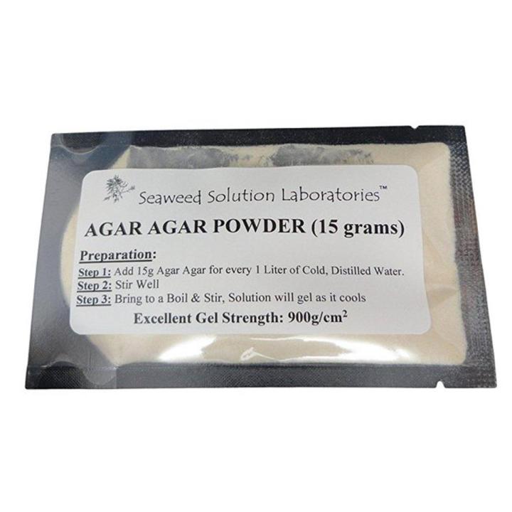 gar agar powder - 15 grams, laboratory grade, excellent