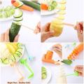 Small Hand held Manual Fruit Vegetable Potato Spiral  Chips Cutter Kitchen Gadget Tool. 