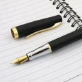 Classic Duke 209 Fountain Pen Golden Matte Black 1.0MM Bent Fude Nib Ink Business Stationary. 