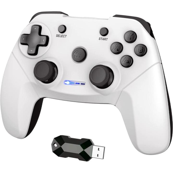 Wireless Game Controller for PC, PS3, Android Phones, Tablets, TV Box, Steam - 2.4G Remote Gamepad Joystick with Dual Vibration, Plug and Pl- About this item