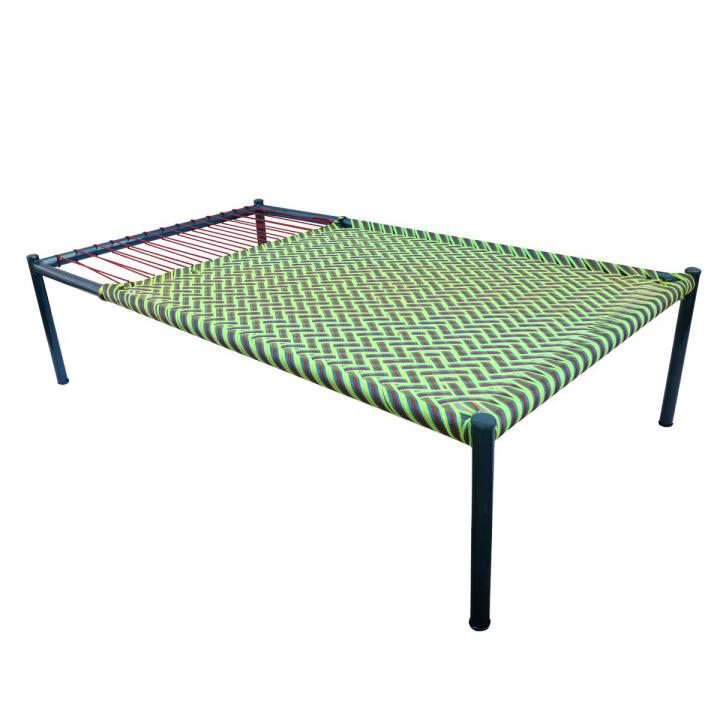 Charpai bed iron bed iron cot single bed nawar webbing