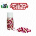 Small Heart Sprinkles for Cake Decorations - White, Red & Pink Mini Heart Shape Sprinkles for Cupcakes, Donuts, & Bakery Items – Small Heart shape Sprinkles for Anniversaries, Birthdays, Mother’s Day, Baby Shower, New year & Other events – 25 Grams. 
