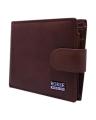 Imperial Horse Brown Leather Button Wallet For Men. 