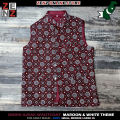 Men's Sindhi Ajrak Waistcoat for Adult Males Pakistani Traditional Cultural Wear. 