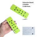 Universal Extension Board Socket 2 USB Ports Board Plug 3 Sockets 2 USB Ports Fast Charging Extension Board Power Board. 