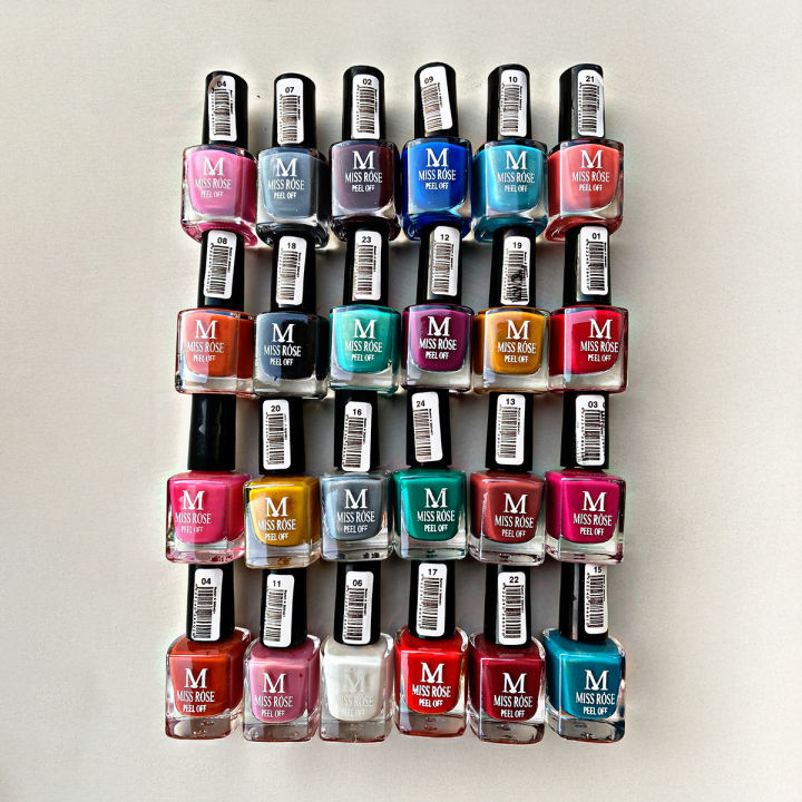 Pack of 24 Peel Off Nail Paints