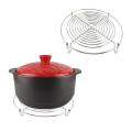 Life Time Quality High Quality Material Hot Pan Stand - Hot Stainless Steel Cooking Pot Trivet Mats Steamer Multifunction Kitchen Pan Stand Holder Pizza Cake Cooling Rack. 
