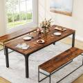 Rectangular Dining Table, 78 inch Long Kitchen Table for 6-8 People. 