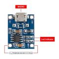 1/10PCS - TP4056 5V 1A Micro USB 18650 Lithium Battery Charging Control Board. 