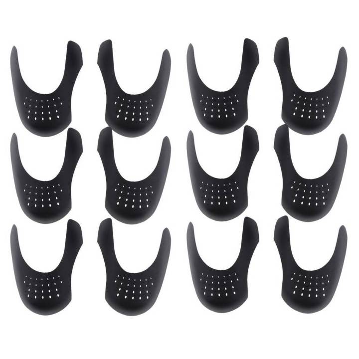 【ETOP】 6 Pairs Lot Black Unisex Sneaker Shield Protector Men Ladies Toe Box Decreaser Insert Anti Crease