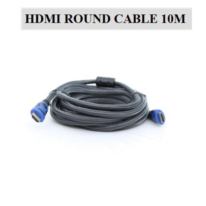High Speed HDMI  ROUND Cable, 10 Meter  For Clear Crystal Display With  Combination Of Video And  Audio Multichannel