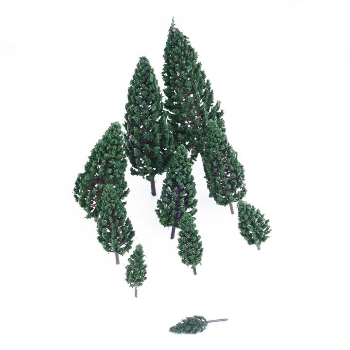 12pcs 1.2 Inch - 6.3 Inch Green Train Set Scenery Landscape