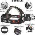 Brightest LED Headlamp Flashlight 6000 Lumen, BOSICAN CREE LED Rechargeable Battery 4 Modes, Headlight Waterproof Hands-free Hard Hat Light Super Bright Head Lamp Torch for Hunting Camping. 