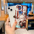 Genshin impact hutao phone case telefoon for iPhone 13Promax 13 14 12 11 pro Max mini transparent fine hole soft cover. 