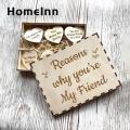 Wooden Daily Statements for Women Positive Friendship Tokens Heart-shaped Inspirational Cards for Women Unique Gift for Modern Friendships Wishing Card for Women. 