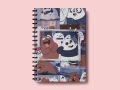 Bare Bear Aesthetic Art spiral Journal Notebook for writing, journaling, college notes(for girls and boys). 