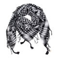 Arab Keffiyeh Men Winter Military Tactical Windproof Scarf Black and White 100% Cotton Muslim Hijab Shemagh Square Scarves. 