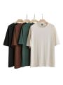 Girls  & Women Plain T- Shirts  Pack Of 3  Random Color. 