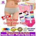 Plus Size Women Panties Size XL Candy Color Bamboo Fiber Ladies Panty Women Underwear Low Waist Inner Wear Seluar Dalam Wanita 大码女士内裤 糖果色低腰内搭 Ready Stock 021164. 