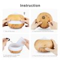 500ML Wood Grain Aroma Diffuser / Humidifier / Essential Oil Diffuser / Air Purifier - Color Changing LED Lights. 