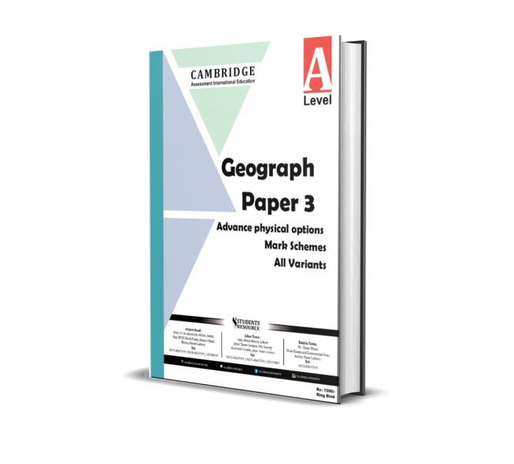 A Level Geography 9696 Paper 3 Yearly | 2018-2023 | Ring Bind | Mark Scheme