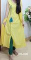 Yellow cotton Mayon Dress For Women. 
