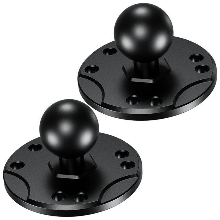 1Inch Ball Mount Base with Aluminum Alloy AMPS Hole Round Plate & 1Inch TPU Ball Adapter for RAM Replacement