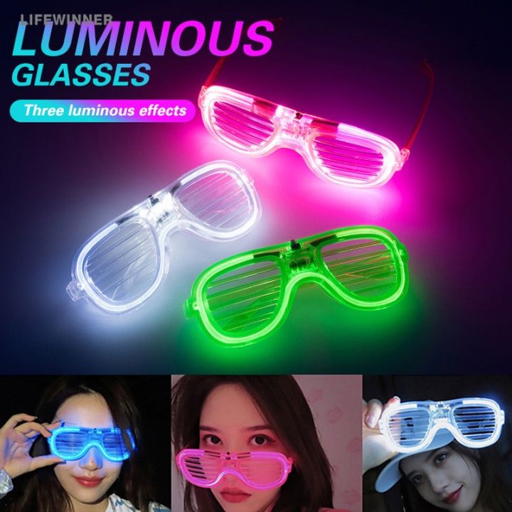 LED Glasses Glowing Party Supplies Lighting Adult Kids LED Glasses Light Glow In Dark Shutter Neon Flash Christmas Birthday