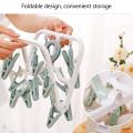 Clothes Drying Racks  Small Folding Portable Underwear Hangers with Clips Socks 12 Clips 360° Rotatable Hook for Drying Towels Bras Baby Clothes Gloves. 