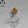 Pukhraj Stone Ring , Yellow Pukhraj Stone Ring , 925 Sterling Silver Yellow Pukhraj Gemstone Ring. 
