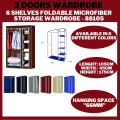 6 Shelves Foldable Microfiber Storage Wardrobe - 88105. 