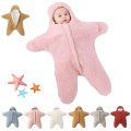 Starfish Baby Sleeping Bag Starfish Onesie Starfish Swaddle Sack for Newborn Infant Plush Swaddle Blanket Stroller,C. 